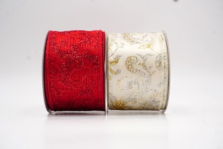 Glitter Filigree Scroll Sheer Ribbon_KW0453.KW0454